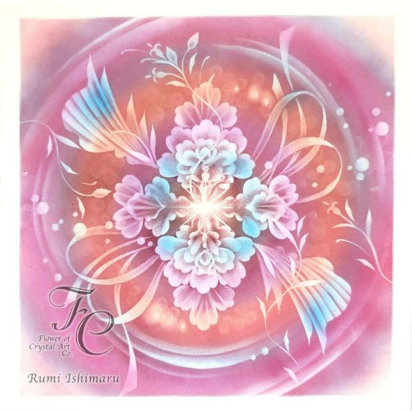 淡い色の凛花アート