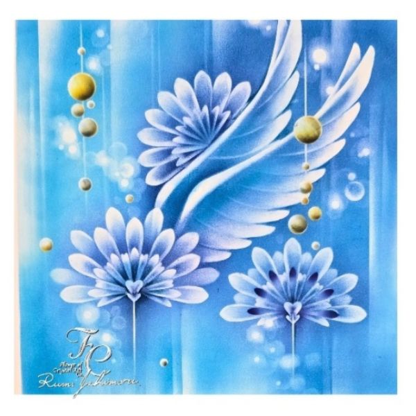 翼の花サイドのアート